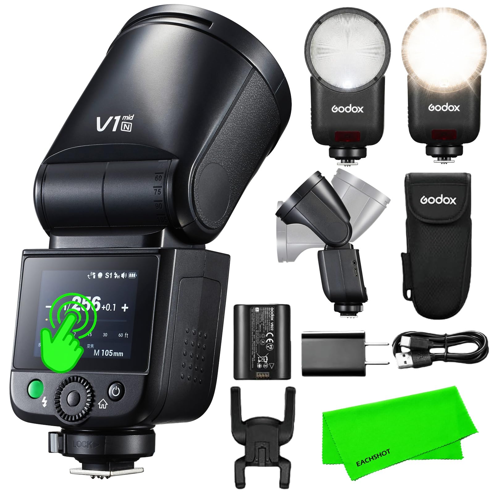 Amazon | Godox V1mid N V1 mid 丸型ストロボ for Nikon Z8/Z6III/ZFC